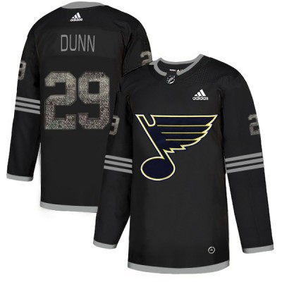 Adidas St. Louis Blues #29 Vince Dunn Black Authentic Classic Stitched NHL Jersey